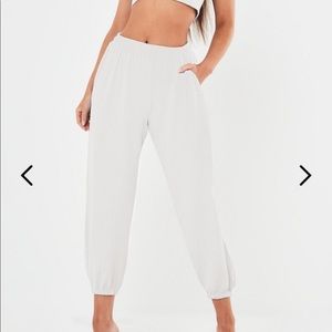 Misguided white joggers